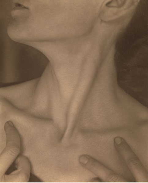 close-up of woman's neck