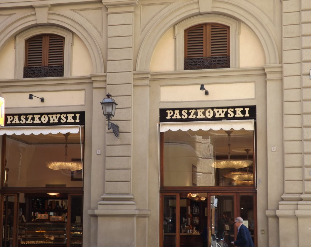 Arched doors to Cafe Paszkowski