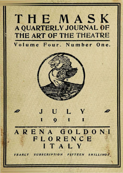 Cover of the Mask with engraving of a mythical winged fish with a lion like head.