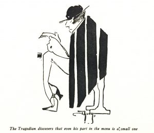 line drawing of sitting figure by Djuna Barnes