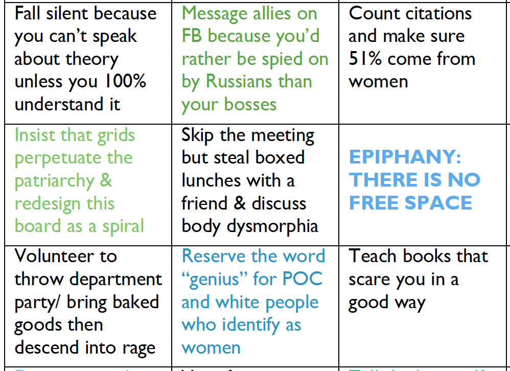 En Dehors Garde Bingo