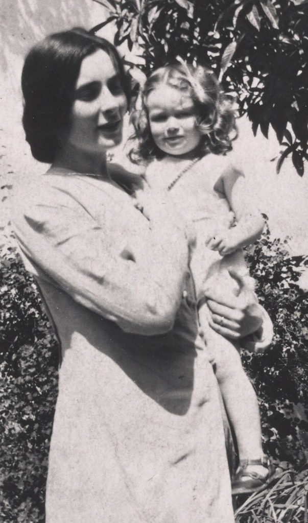 Mina Loy holding Joella Haweis Bayer