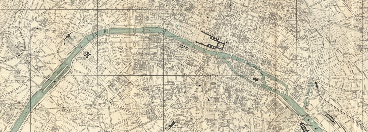 Baedeker map of Paris