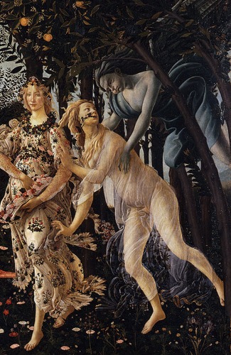 woman with flowers in Botticelli