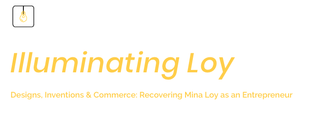 Yellow lightbulb logo and title of Illuminating Loy website