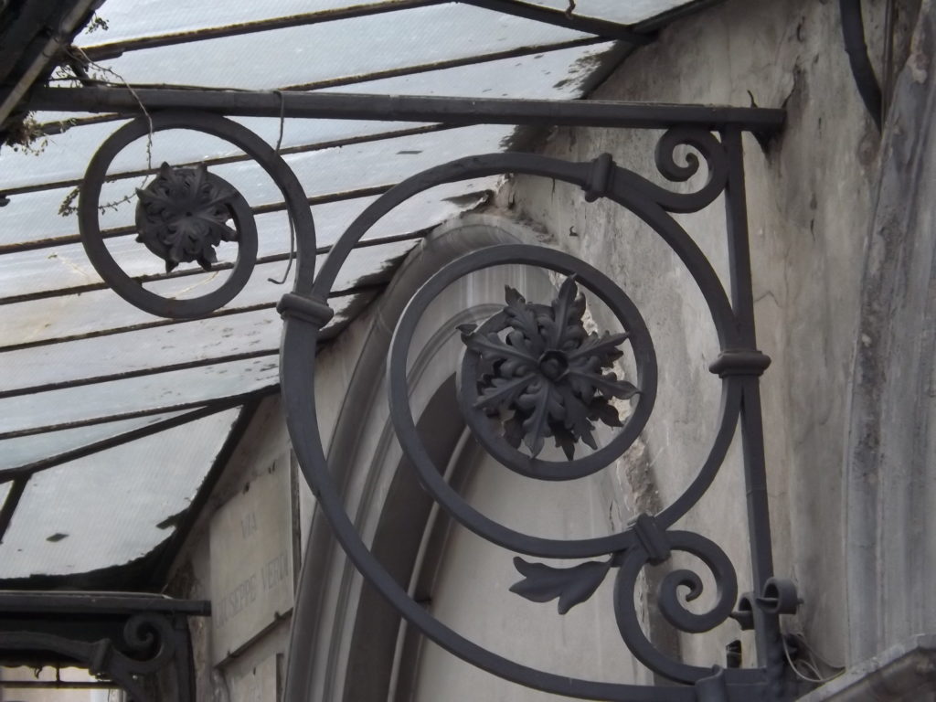 scrolled ironwork on Theatre Verdi