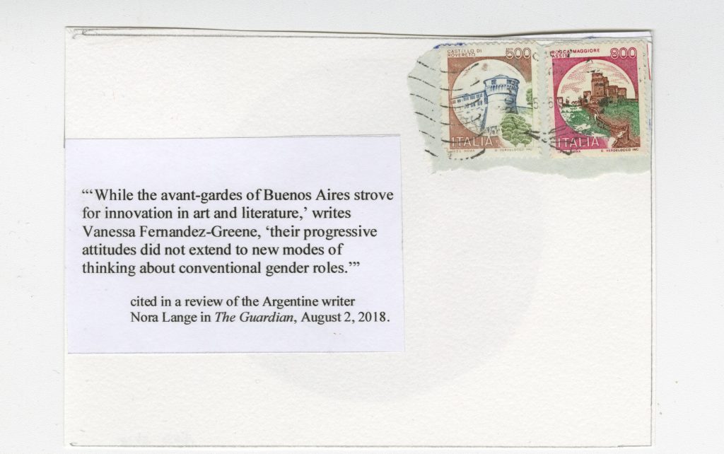 quotation about how progressive attitudes of avant-garde did not extend to gender roles