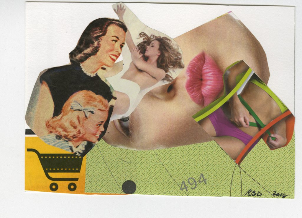 collage of white women's faces, lips, and bodies